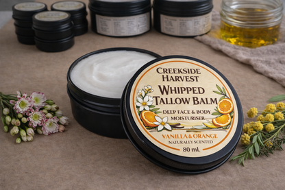 Whipped Tallow Balm: Vanilla & Orange