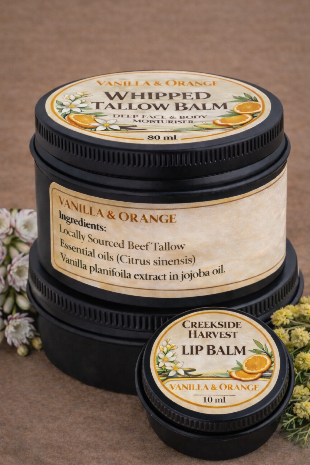 Whipped Tallow Balm: Vanilla & Orange