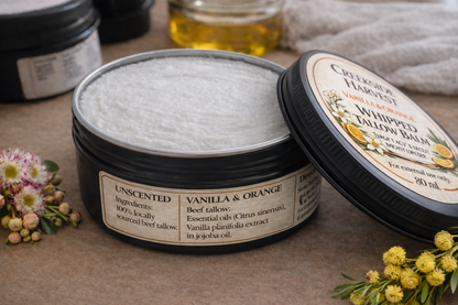 Whipped Tallow Balm: Vanilla & Orange