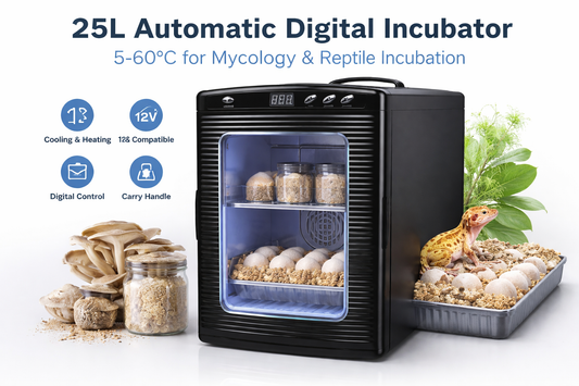 Incubator: 25L 5-60℃ Automatic Digital Control For Mycology or Reptile Incubation